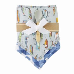 MudPie Fishing Lure Bib Set of 2